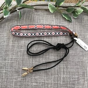 Fragments Woven Lariat Boho Necklace